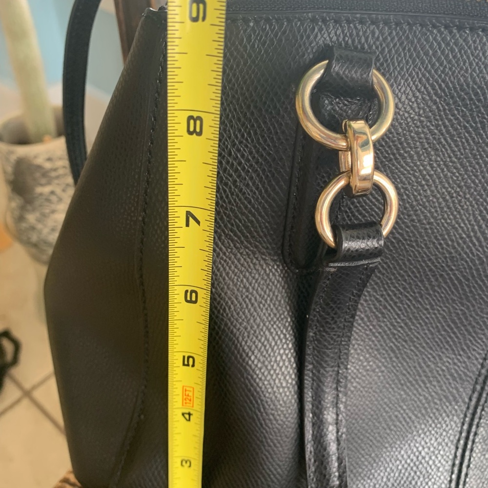 Coach Christie Carryall Black Pebbled Leather Satchel with Gold Hardware - Picture 7 of 9